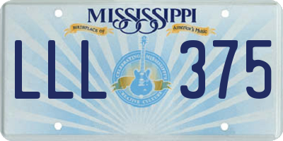 MS license plate LLL375