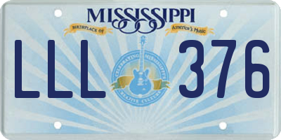 MS license plate LLL376