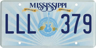 MS license plate LLL379