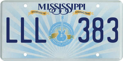 MS license plate LLL383