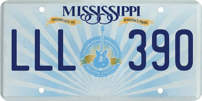 MS license plate LLL390