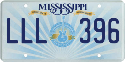 MS license plate LLL396