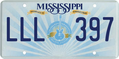MS license plate LLL397
