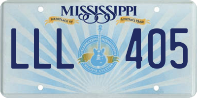 MS license plate LLL405