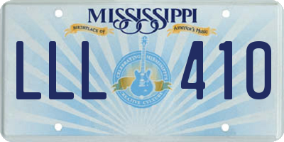 MS license plate LLL410