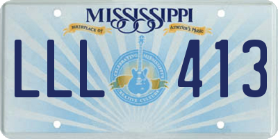 MS license plate LLL413