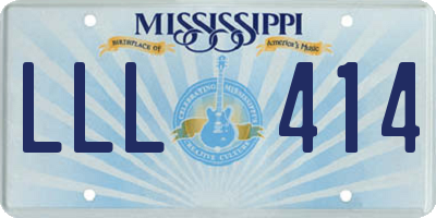 MS license plate LLL414
