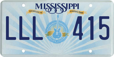 MS license plate LLL415