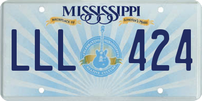 MS license plate LLL424
