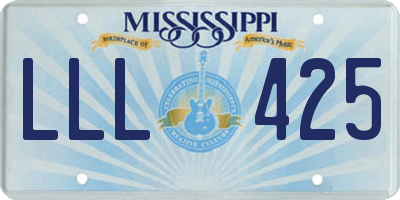 MS license plate LLL425