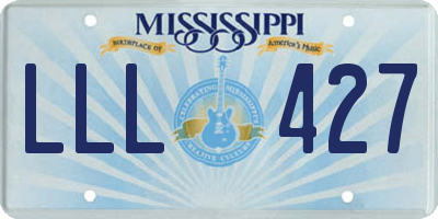 MS license plate LLL427