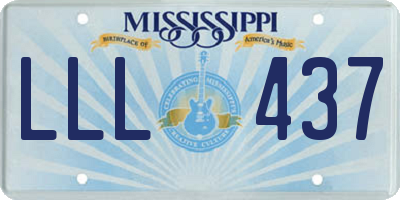 MS license plate LLL437