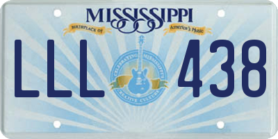 MS license plate LLL438