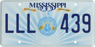 MS license plate LLL439