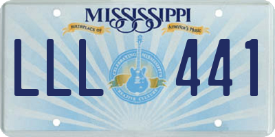 MS license plate LLL441