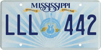 MS license plate LLL442