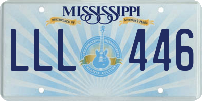 MS license plate LLL446