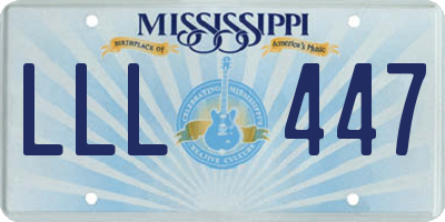 MS license plate LLL447