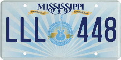 MS license plate LLL448