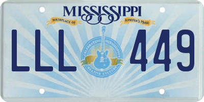 MS license plate LLL449