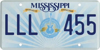 MS license plate LLL455