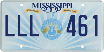 MS license plate LLL461