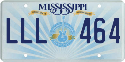 MS license plate LLL464