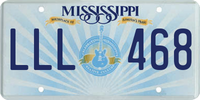 MS license plate LLL468
