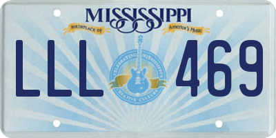 MS license plate LLL469