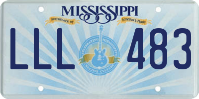 MS license plate LLL483