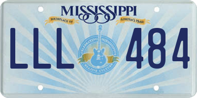 MS license plate LLL484