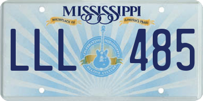 MS license plate LLL485