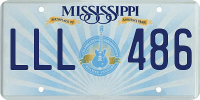 MS license plate LLL486