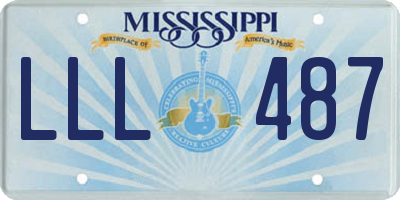 MS license plate LLL487