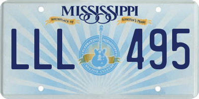 MS license plate LLL495