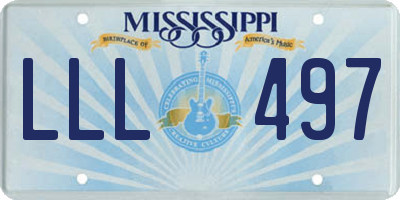 MS license plate LLL497
