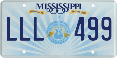 MS license plate LLL499