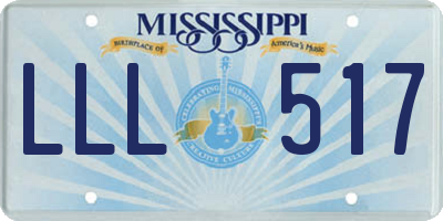 MS license plate LLL517