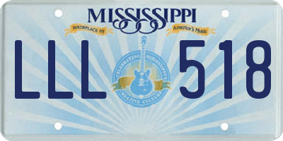 MS license plate LLL518