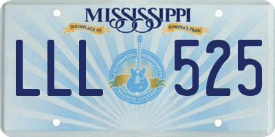 MS license plate LLL525