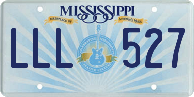 MS license plate LLL527