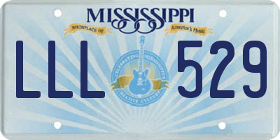 MS license plate LLL529