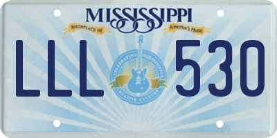 MS license plate LLL530