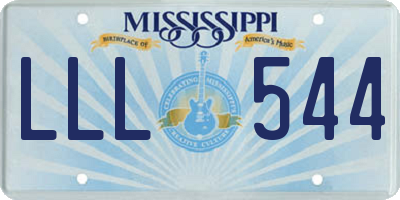 MS license plate LLL544