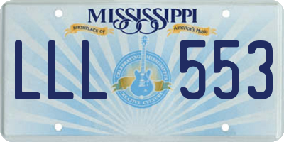 MS license plate LLL553