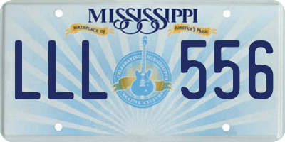 MS license plate LLL556