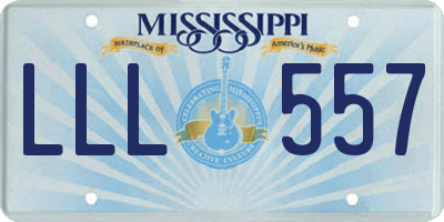 MS license plate LLL557