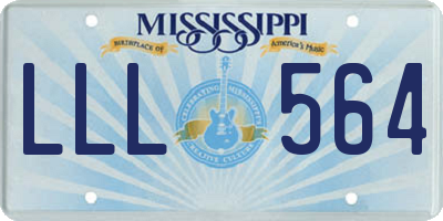 MS license plate LLL564
