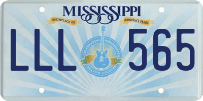MS license plate LLL565