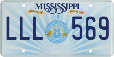 MS license plate LLL569